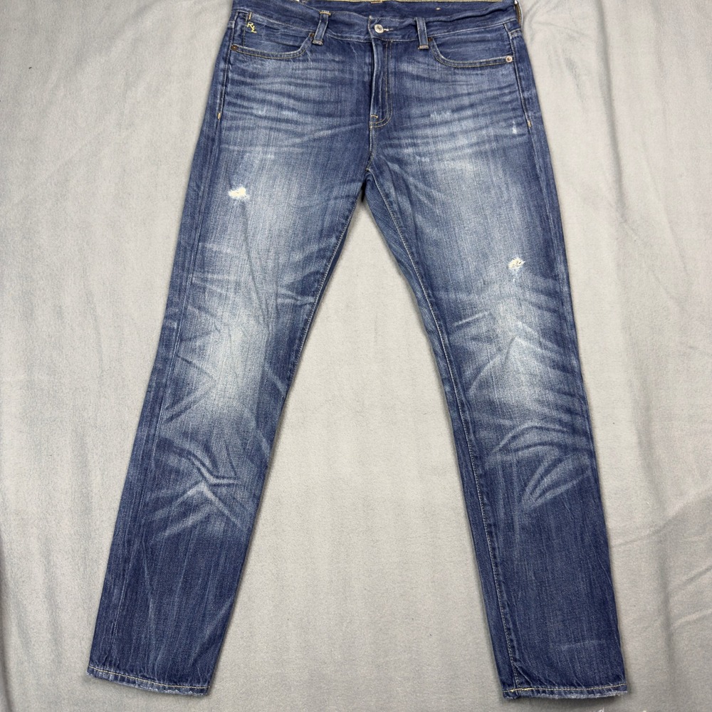 Polo Ralph Lauren Astor Slim Boyfriend Distressed Jeans Blue Mens 34x30
